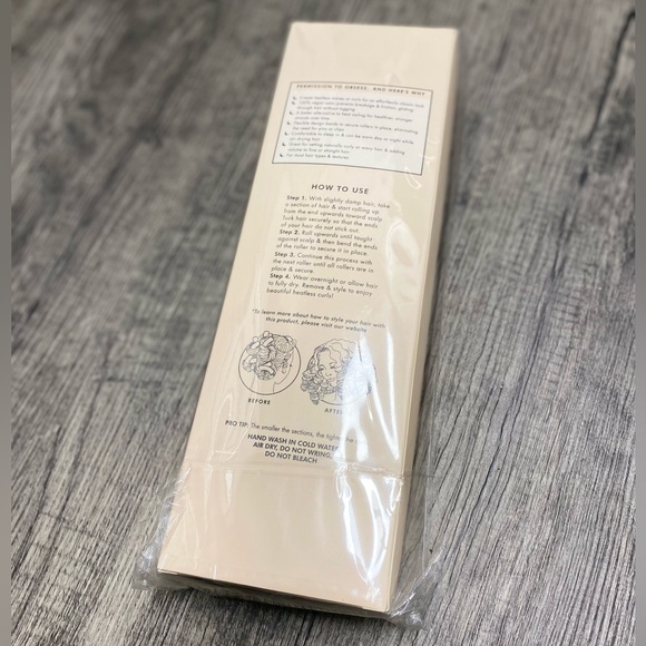 Heatless Hair Curlers 100% Vegan Satin Pink/Purple - Picture 2 of 2